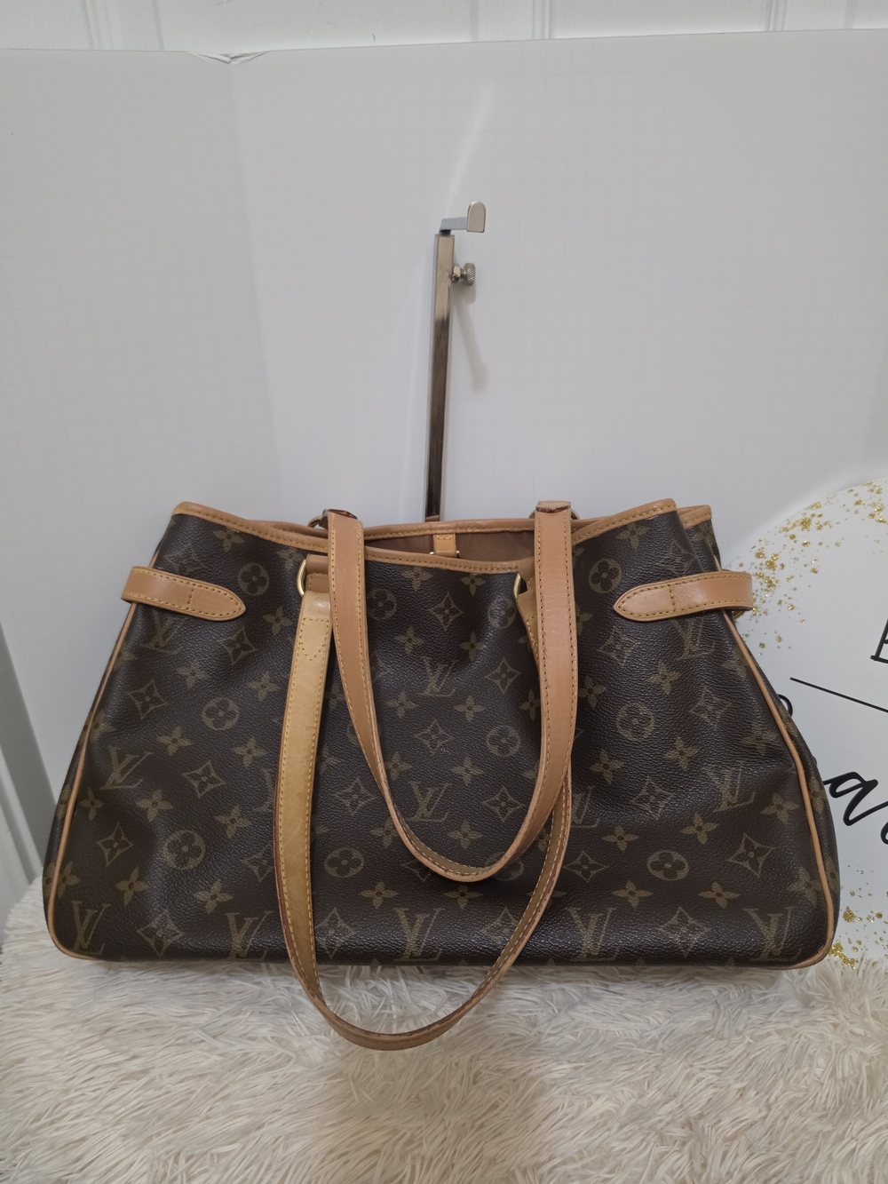 Louis Vuitton Monogram Canvas Tote in Brown and Natural Vachetta